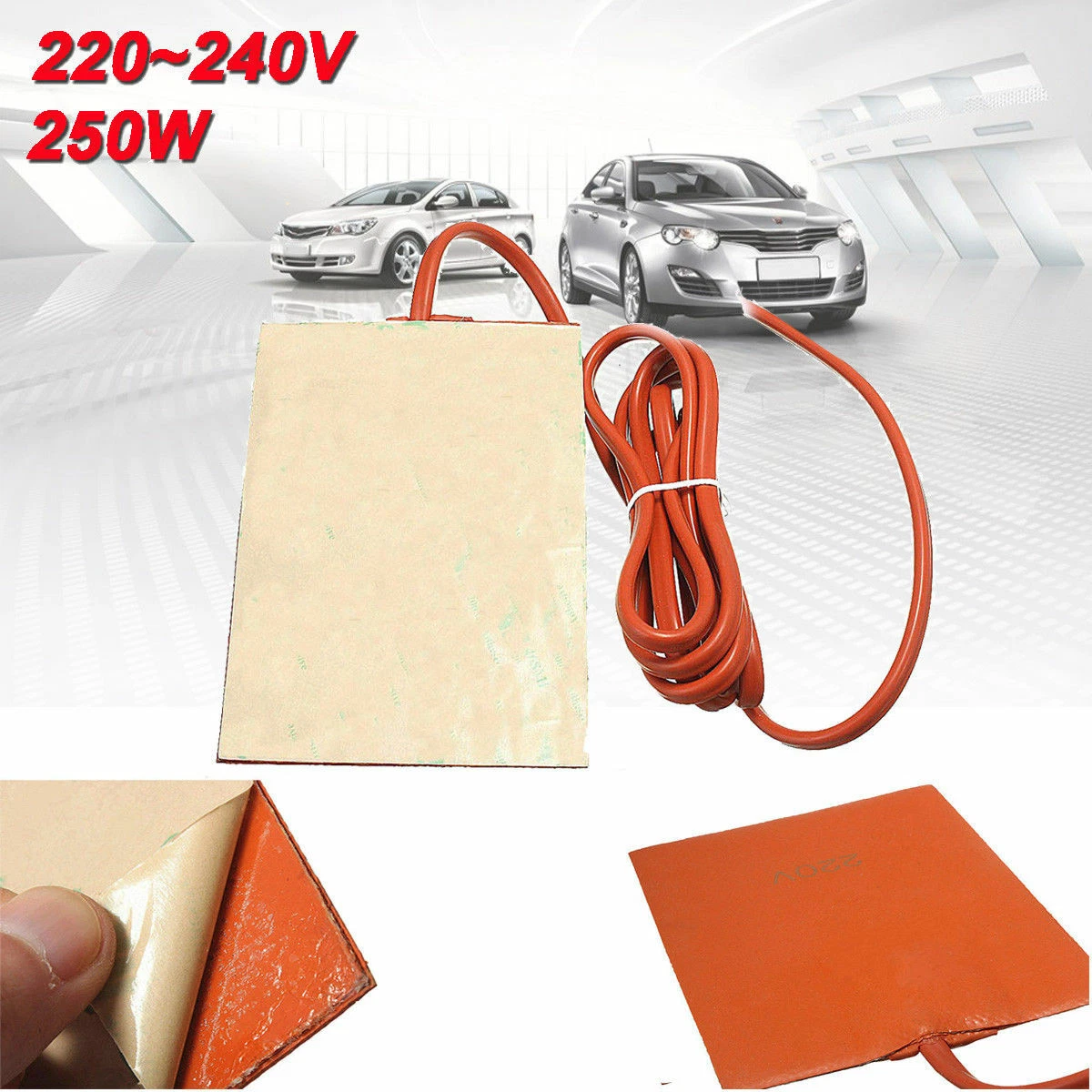 Car Engine Oil Pan Sump Tank Heater 220~240V 250W Silicone Heating Pad 9 x  13cm | eBay