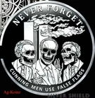1oz 2023 Cunning Men V2 Proof - Never Forget #26 Silver Shield 999 AG 9-11 mason