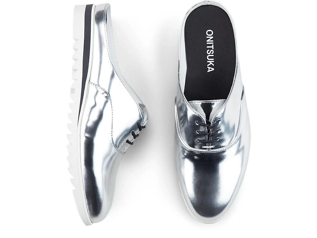 THE ONITSUKA JAPAN WOMEN SHOES OXFORD SABOT 1182A246 SILVER THE ONITSUKA JAPAN WOMEN SHOES OXFORD SABOT 1182A246 SILVER