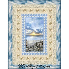 Sandy Beach Twin Quilt Pattern by Castilleja Cotton 65" X 85"