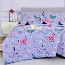 Mooreeke Bed in a Bag for Kids Girls Teens, 6 Pieces Twin Size Comforter Bed ...