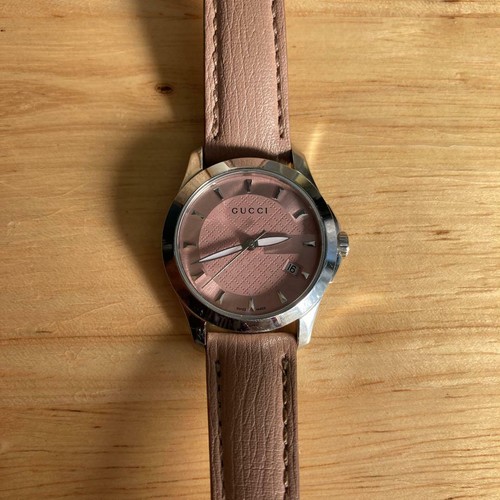 Gucci 126.5 Stainless Steel Pink Dial 