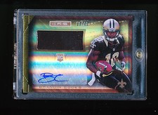 BRANDIN COOKS 2014 PANINI ROOKIES & STARS LONGEVITY GOLD AUTO JERSEY #D 10/49 RC