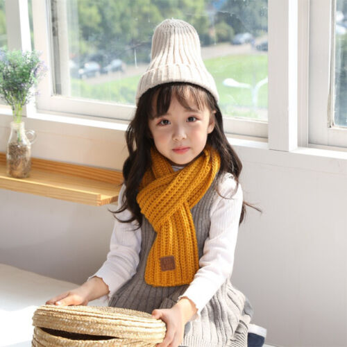 Winter Clothes Korean Version Knitted Children Warm Scarf Winter Leather Scarf - Picture 1 of 19