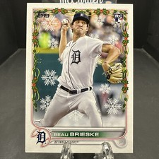 2022 Topps Holiday Mega Box Beau Brieske #HW104 Rookie RC Detroit Tigers