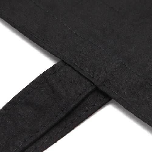 Black 100% Cotton Reusable Eco Shopping Library Travel Carry/Shoulder/Tote Bag - Picture 4 of 9