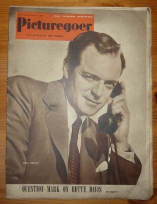 PICTUREGOER No 781 Vol 19 222ND APR 1950 VAN HEFLIN FRONT COVER BETTE DAVIS
