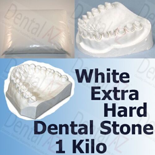 Dental Extra Hard Stone #3 WHITE Casting Plaster, 1 kg - Zdjęcie 1 z 1