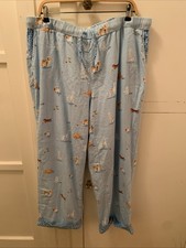 Munki Munki Flannel Blue Dog Pajama Bottoms XXL NWOT 2 XL