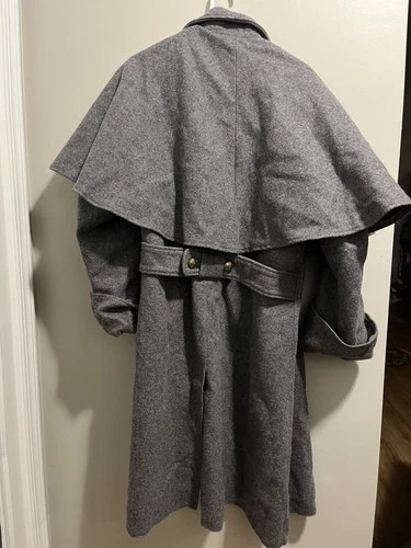 Reproduction Confederate American Civil War Greatcoat Gray Wool Size 40