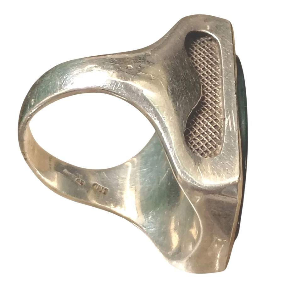 Абстрактный мох агат прямоугольное серебро LMD дизайнер Испания Ringz10  - Изображение 3 из 4