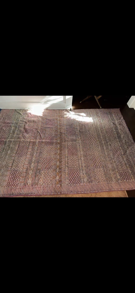 Alfombra Kilim marroquí vintage aprox 74 X 121 - Alfombra tribal bereber de lana hecha a mano Foto 3 de 4