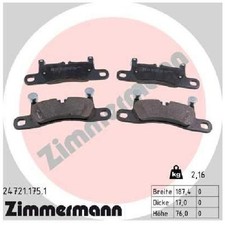 Satz Bremsbeläge Bremsklötze hinten für Porsche Cayenne 92A id79676