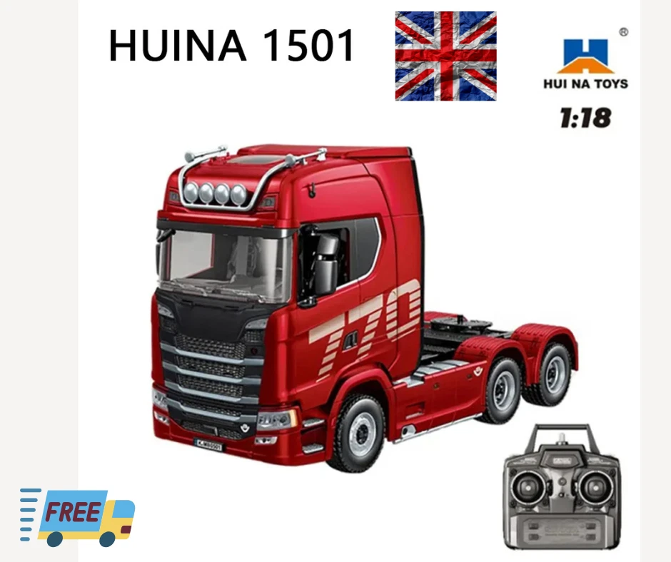 HUINA 1501 770S Scania Alloy Tractor 19CH RC Truck 1/18 2.4G remote control - Image 2 of 4