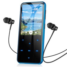 AGPTEK 64GB MP3 Player with Bluetooth, M3 2.4 inch Music Blue 