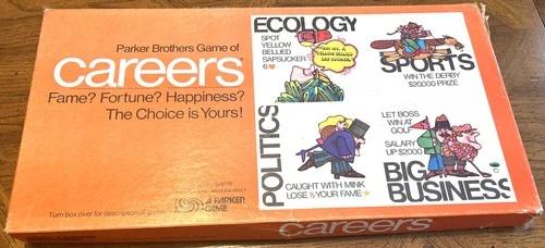 CAREERS PARKER BROTHERS 1971 BOARD GAME Complete Vintage Family Fun USA