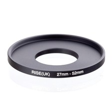 RISE UK 27mm-52mm 27-52 mm 27 to 52 Step Up Ring Filter Adapter black