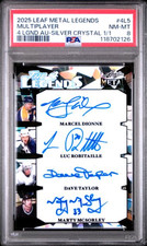 2025 Leaf Legends #4L-5 Dionne/Robitaille/Taylor/McSorley- 4 Legends-Silver -1/1