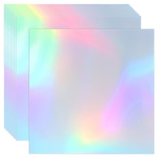 12"x12" Holographic Cardstock 10Pcs Metallic Iridescent Mirror Paper, Style 1