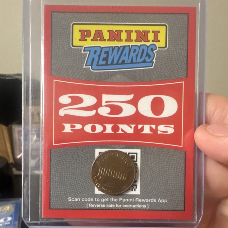 Panini Rewards 250 Points Card Digital Redemption Collectible Trading Card
