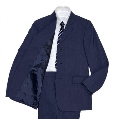 Gianni Versace Couture 90s Wool Suit Set Navy Italy 48 Medusa Vintage Rare