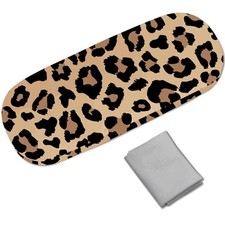 Hard Shell Glasses Case Leather Sunglasses Case for Women Men Leopard Print