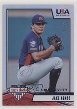 2019 Panini USA Baseball Stars & Stripes Longevity Sapphire 12/49 Jake Agnos 0m0