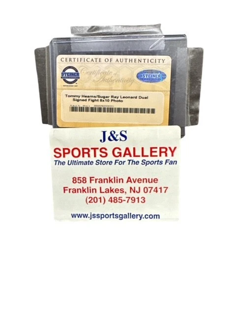 Imagen certificada firmada doble Sugar Ray Leonard y Tommy Hearns 16,50" x 13,50" Foto 3 de 3