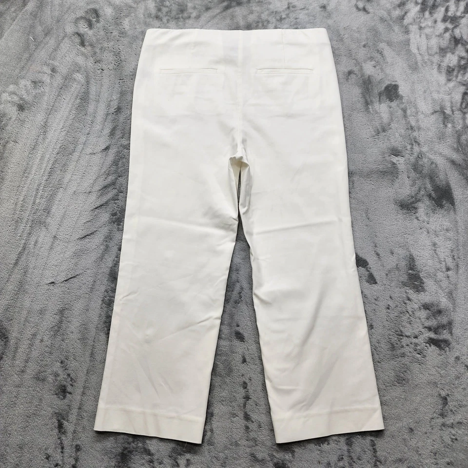 Chico's Pants Womens 1.5 M/10 White Brigette Straight Crop So Slimming Stretch - Image 2 of 4