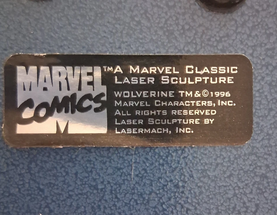 Escultura láser Wolverine 1996 Marvel Comics Lasermach Inc Heavy Metal 5 pulgadas Foto 2 de 3