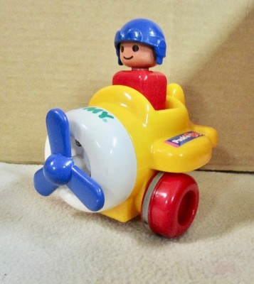 Tomy 1991 Push'N Go Airplane Plane Vintage Kids Toy Push Pilot & Watch It Go ()