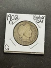 1902 O Barber Silver Quarter Nice G+ Good U.S. 25c Type Coin (Raw18239)