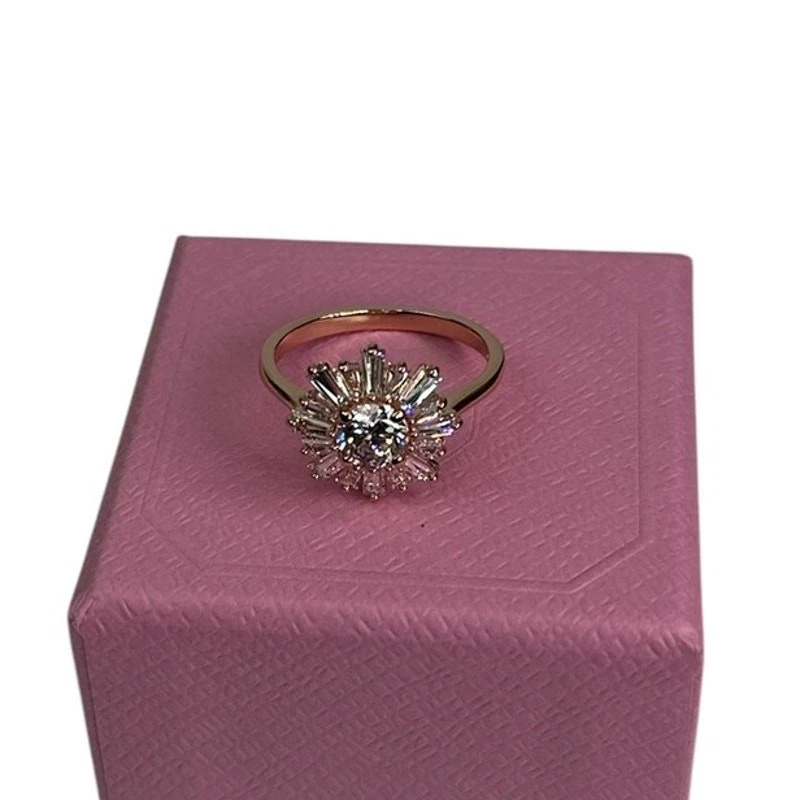 Anillo Swarovski Cristal Sol Blanco, Chapado en Oro Rosa 60/9 Foto 2 de 4
