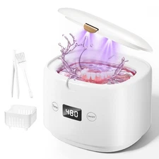Dental Ultrasonic Retainer Cleaner Machine - 45kHz Ultrasonic Pod for Denture