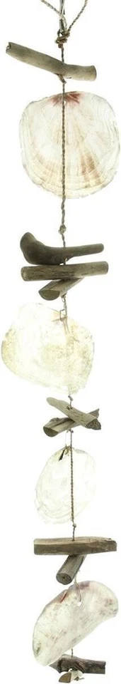 Windspiel "Capiz" 2er Set, Klangspiel, Muscheln, Treibholz, Mobile - Bild 4 von 4