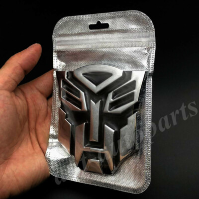 3D Metal Chrome Transformers Autobot Deception Auto Decal Sticker Badges Emblem.