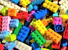 100 LEGO Basic Bricks Blocks Sizes 1x1 1x2 2x2 2x3 2x4 bulk lot mix colors large