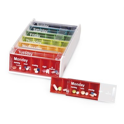 Anabox 7 Tage/Woche Pillendosen in verschiedenen Farben