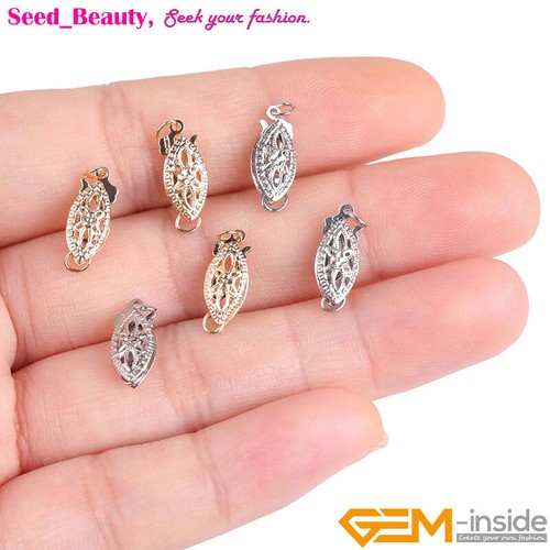 14K Gold Filled Fish Oval Double Sided Filigree Closure Necklace Bracelet Clasps - 第 3/24 張圖片