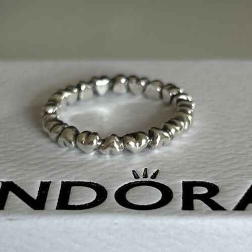 Authentic Pandora ๐ Stackable ring ๐Forever Love Heart ๐ Size 52 ๐ 925 ALE - Picture 6 of 15