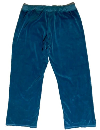 Juicy Couture Heiress Vintage Y2K Gr. XL Blau Samt Track Lounge Hose Made in USA - Bild 4 von 7