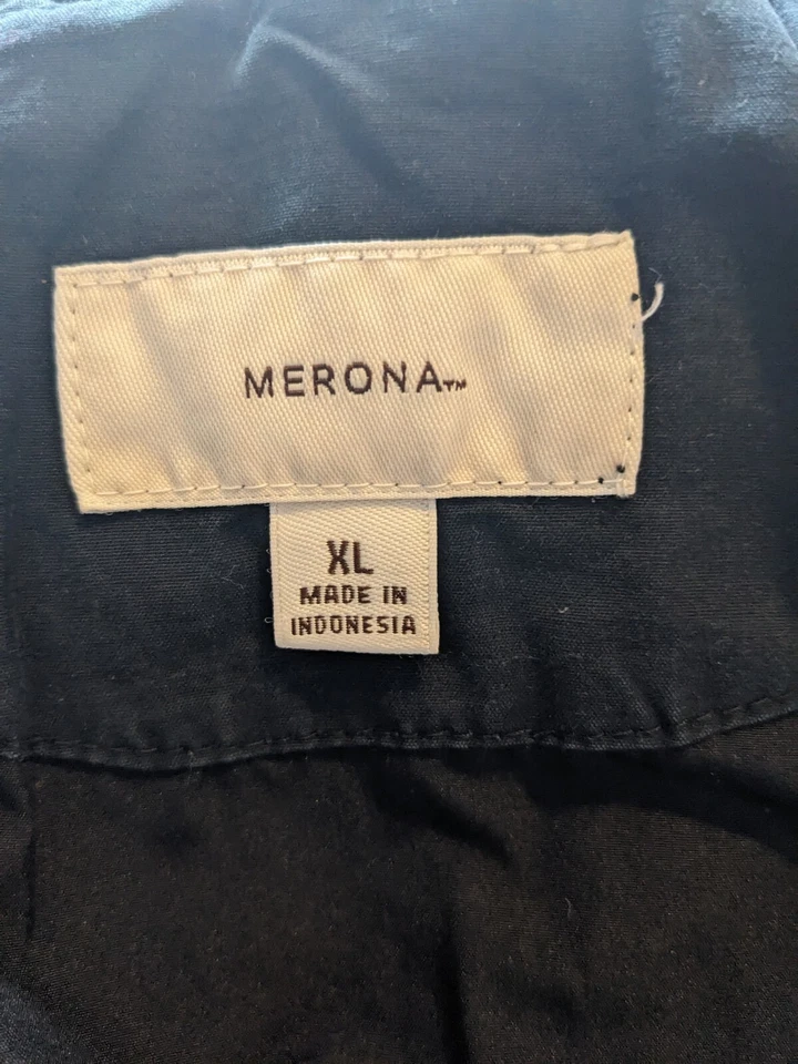 Chaqueta negra estilo militar Merona para hombre talla XL Foto 4 de 4