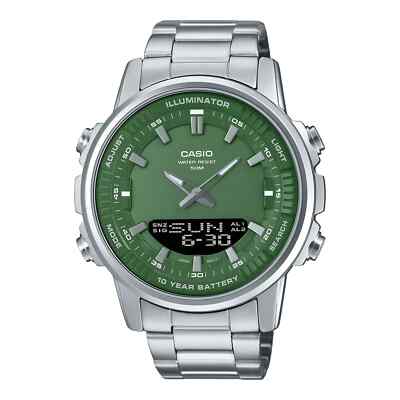 Casio AMW880D-3A Ana-Digi Sporty Design Stainless Steel Band Watch