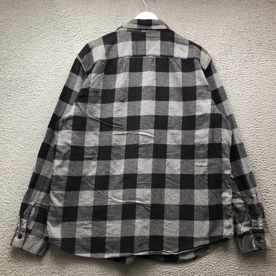 American Eagle Flannel Button Up Shirt Men's XXL Long Sleeve Gingham