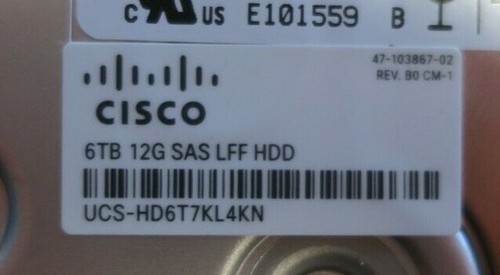NEW Cisco 6TB 7.2K SAS 12G 4Kn 3.5" LFF HotPlug Hard Drive HDD UCS-HD6T7KL4KN M5 - Picture 4 of 5