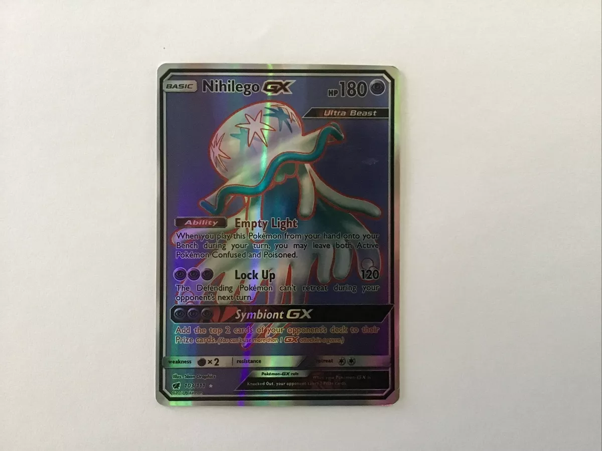 Nihilego GX - 103/111 Crimson Invasion FULL ART Pokemon Card