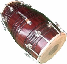 Wooden Dholak Indian Folk Musical Instrument Drum BEST INSTRUMENT
