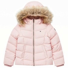 Tommy Hilfiger Womens Essential Duck Down Delicate Pink Jacket Size 12