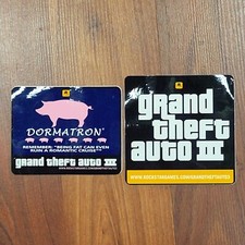 Rockstar Games GTA 3 Official Sticker Promo  DORMATRON Set of 2 Toy's R Us 2001