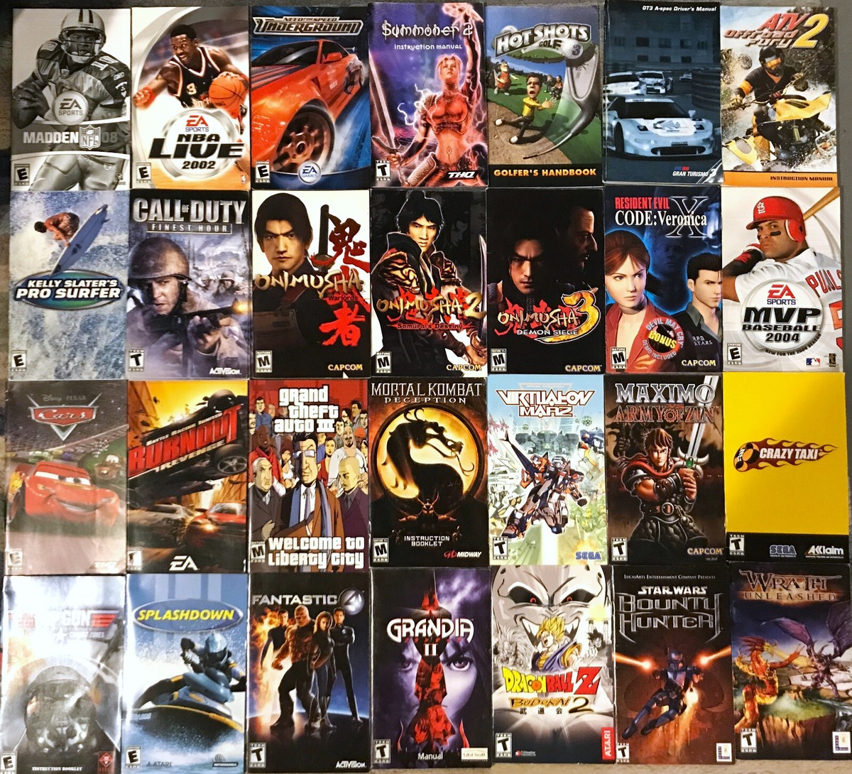 Authentic Playstation 2 PS2 Manuals Bookelts Only - Very Good -You